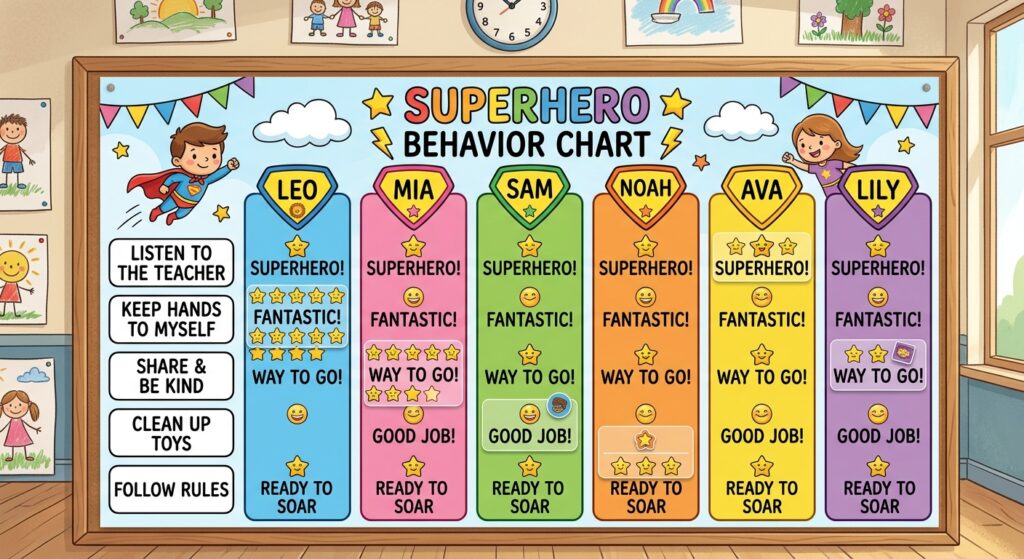 behavior chart for kids