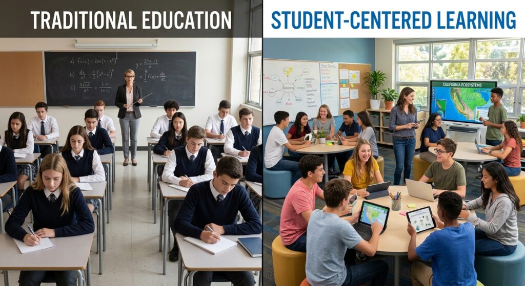 student-centered learning vs traditional education